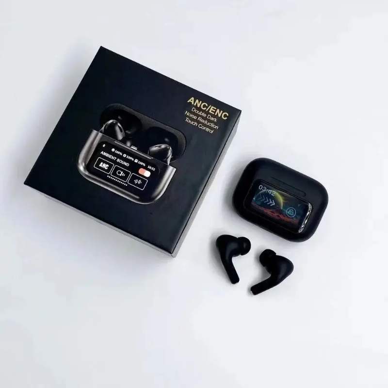 Airpods X Pro Black ANC Fifth Generation + Smart Screen