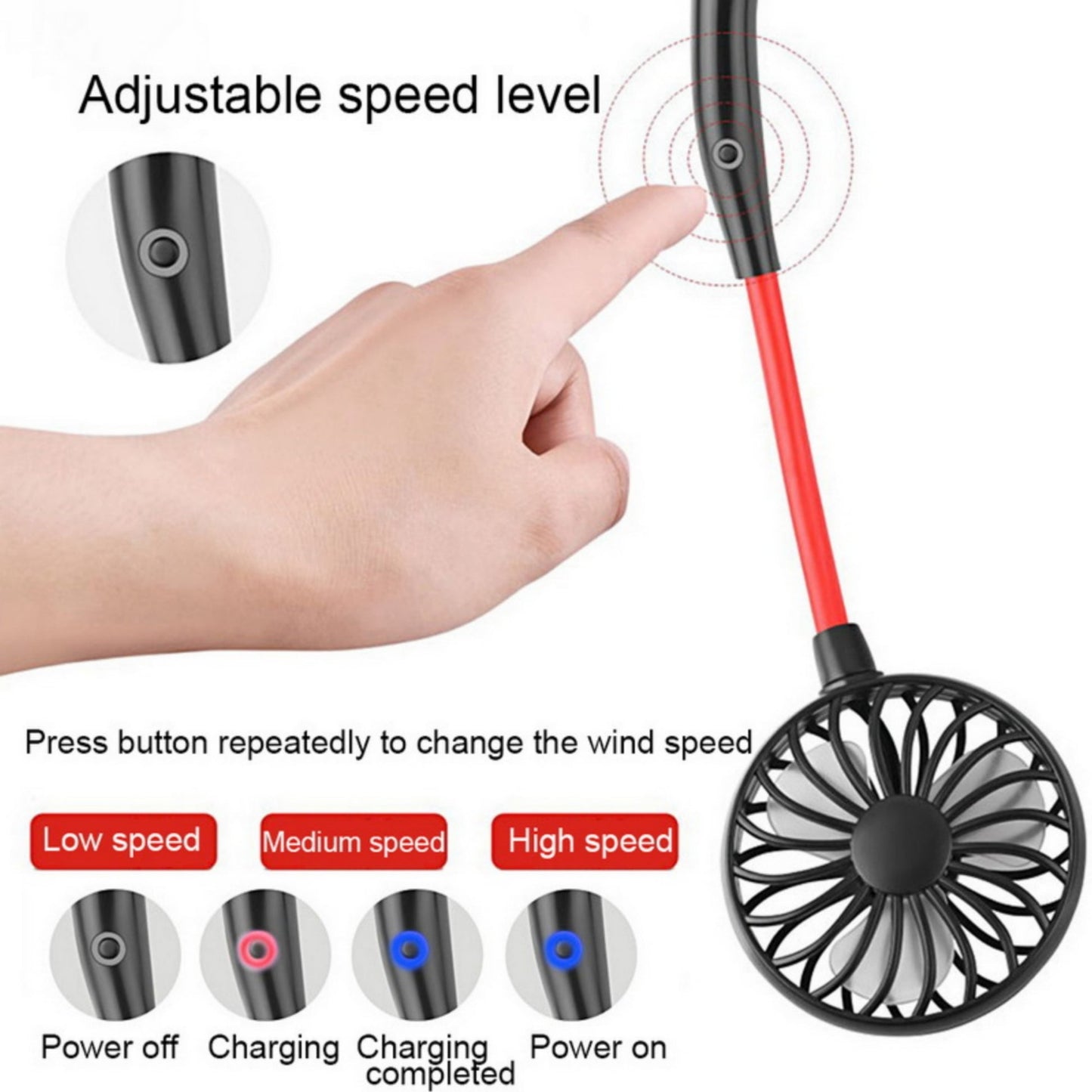 Hanging Neck Fan for Kitchen | Portable Neckband Mini Fan USB