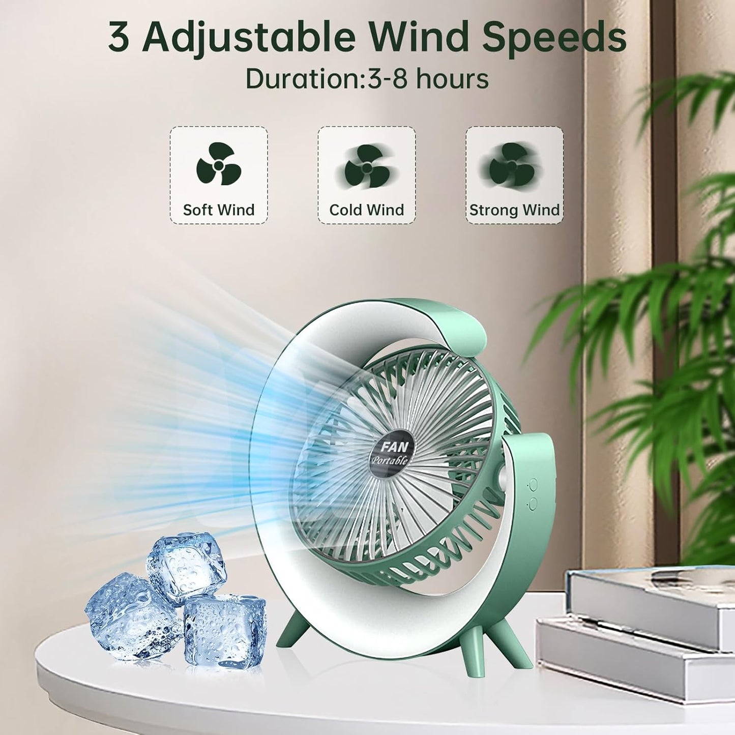 Colorful Desktop Fan | USB Rechargeable
