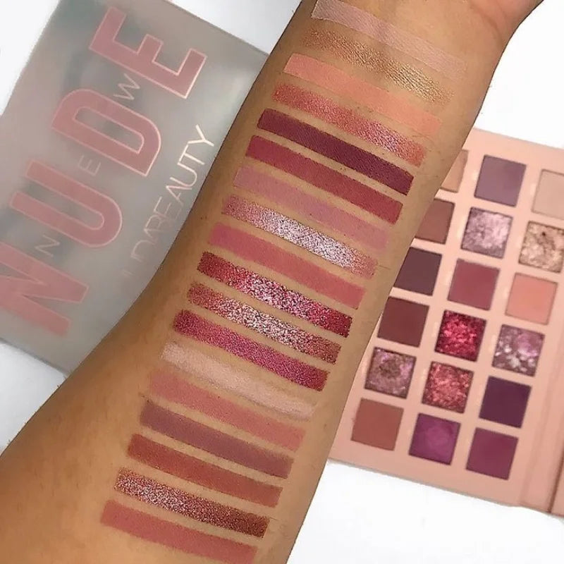18 Colors Nude Eyeshadow Palette | Matte & Shimmer Pigmented Shades | Long-Lasting Eye Makeup