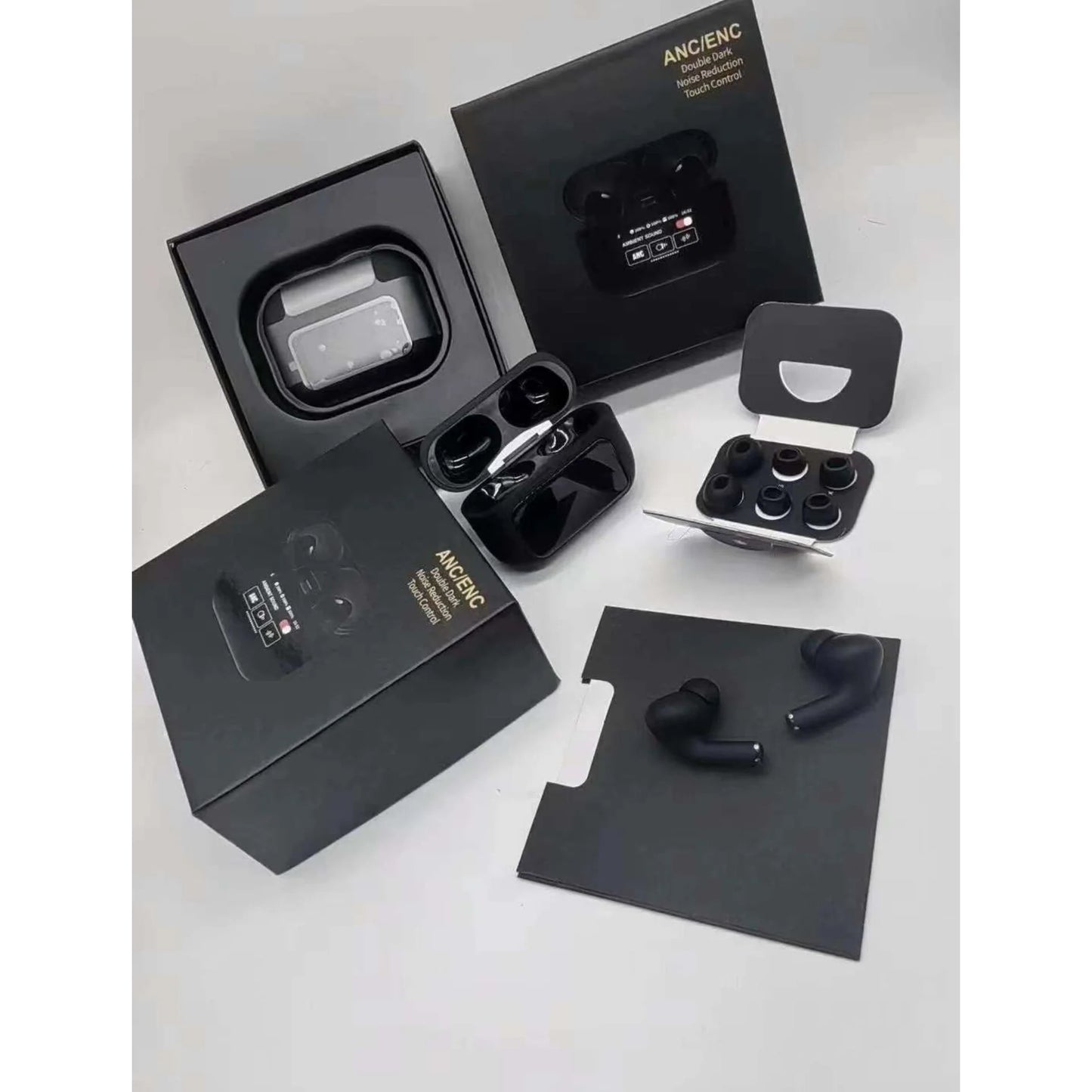 Airpods X Pro Black ANC Fifth Generation + Smart Screen