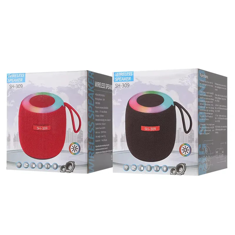 SH-309 Mini Wireless Bluetooth Speaker | Portable Outdoor Speaker | RGB Night Light