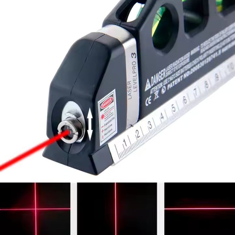 Laser Level Pro 3 Laser Vertical Measuring Tape Metric Rulers