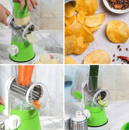 Multi-Functional Tabletop Drum Grater I Manual Vegetable Cutter Slicer & Grater | Chopper