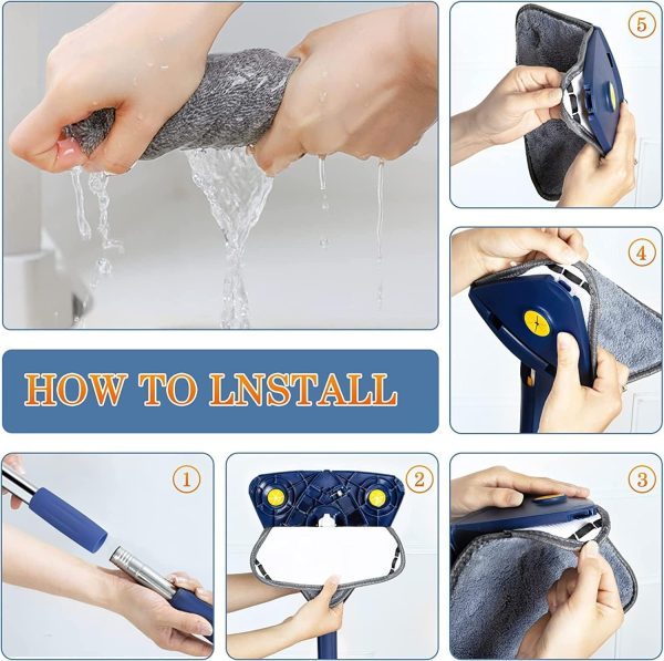 360 Twist Rotatable Mop | Extended Triangle Auto Squeeze