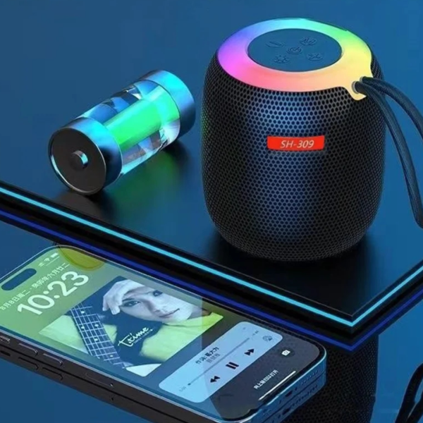 SH-309 Mini Wireless Bluetooth Speaker | Portable Outdoor Speaker | RGB Night Light