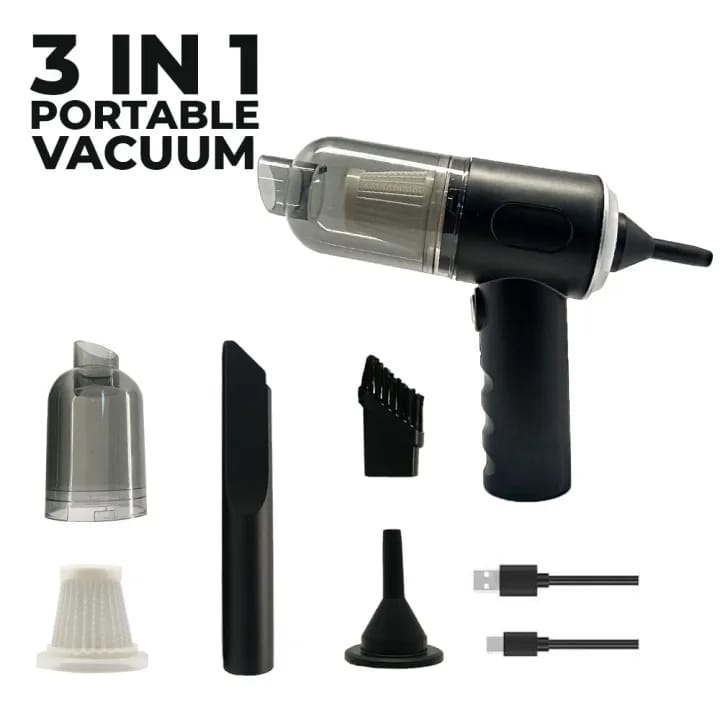 3 In 1 Portable Vacuum Cleaner Duster Blower  | Air Pump