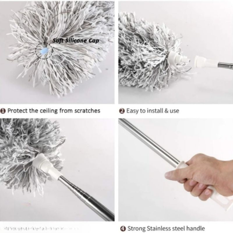 Extendable Microfiber Duster with Long Telescopic Handle