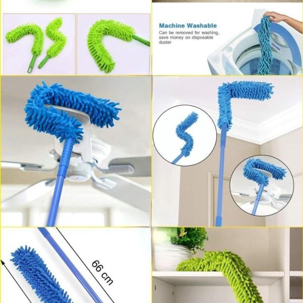Flexible Micro-Fiber Duster With Telescopic Stainless Steel Handles