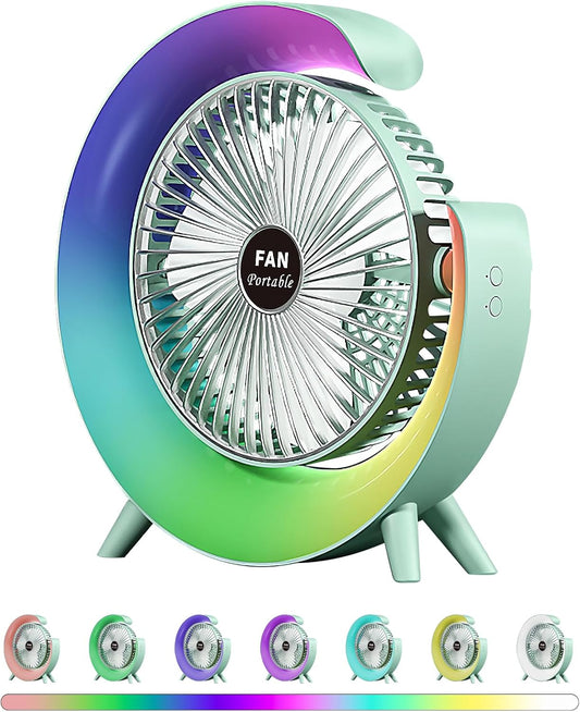 Colorful Desktop Fan | USB Rechargeable
